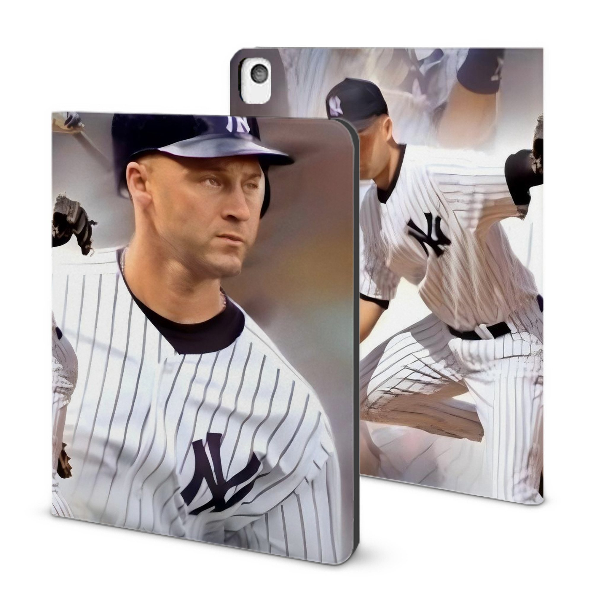 Derek Jeter 60 IPad Book-Style Case With Pencil Slot – Slim PU & TPU Cover – Full Protection, Precise Fit, Water & Scratch Resistant